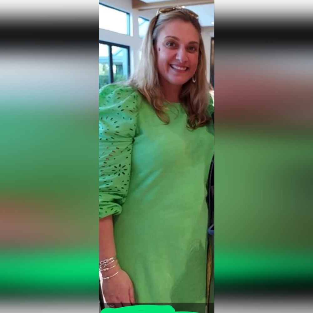 Lilly Pulitzer Green Long Sleeve Dress with Eyelet Details